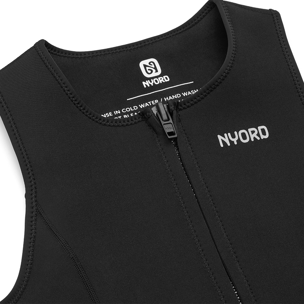 2025 Nyord Mens Tempus 2/2mm Front Zip Long John Wetsuit N04BA00019 - Black